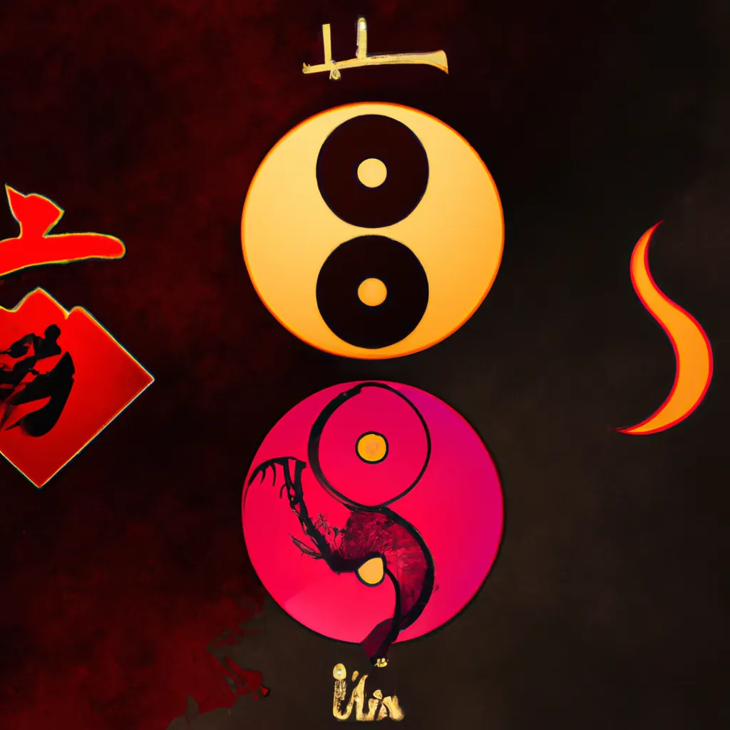 Fotos Os signos chineses e seus simbolos associados